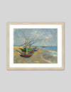 Fishing Boats on the Beach Art Print by Vincent van Gogh | van Gogh Art | The Good Poster Co.