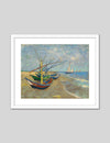 Fishing Boats on the Beach Art Print by Vincent van Gogh | van Gogh Art | The Good Poster Co.