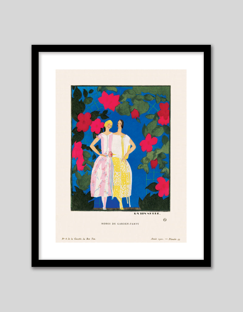 Garden Party by Gazette du Bon Ton | Vintage French Fashion Art NZ | The Good Poster Co.