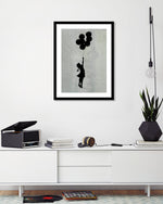 Girl Flying with Balloons Art Print by Banksy | Banksy Posters | The Good Poster Co.