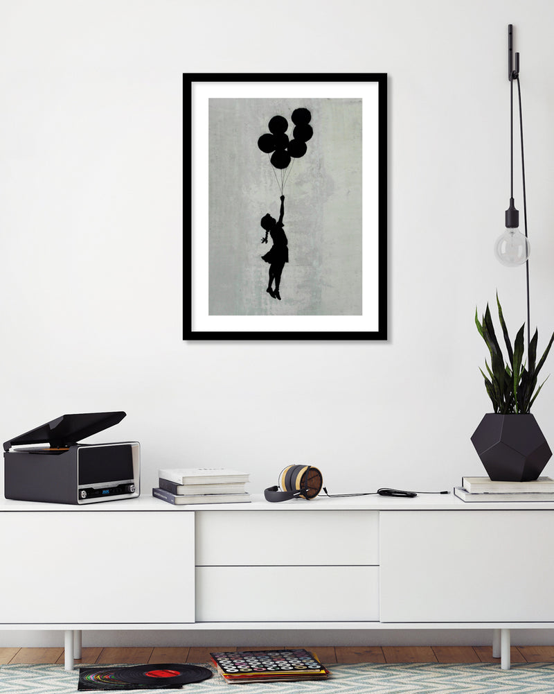 Girl Flying with Balloons by Banksy, Banksy Art