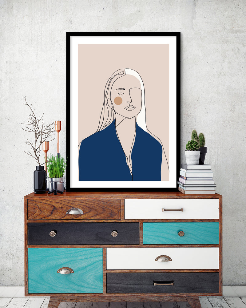 Minimalist Woman Line Art | Line Art NZ | The Good Poster Co.