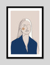 Minimalist Woman Line Art | Line Art NZ | The Good Poster Co.