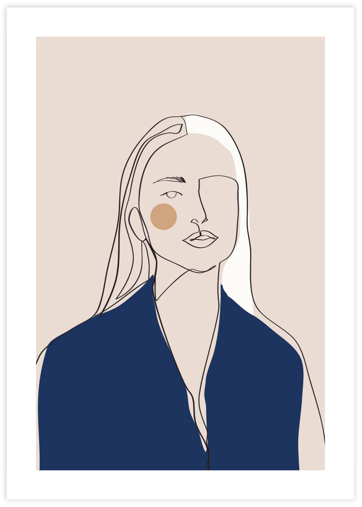 Minimalist Woman Line Art | Line Art NZ | The Good Poster Co.