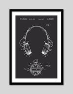 Headphones Patent Art Print | Black and White Art | The Good Poster Co.