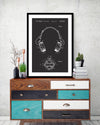 Headphones Patent Art Print | Black and White Art | The Good Poster Co.