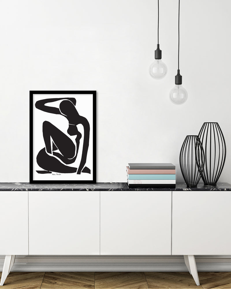 Black Nude I by Henri Matisse | Black and White Art NZ | The Good Poster Co.