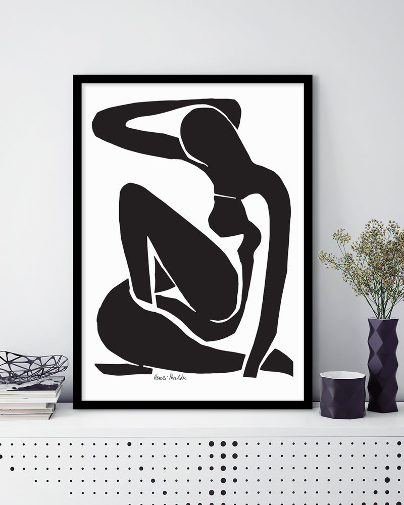 Black Nude I by Henri Matisse | Black and White Art NZ | The Good Poster Co.