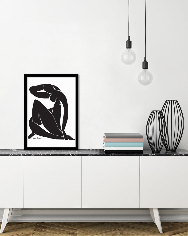 Black Nude II by Henri Matisse | Black and White Art NZ | The Good Poster Co.