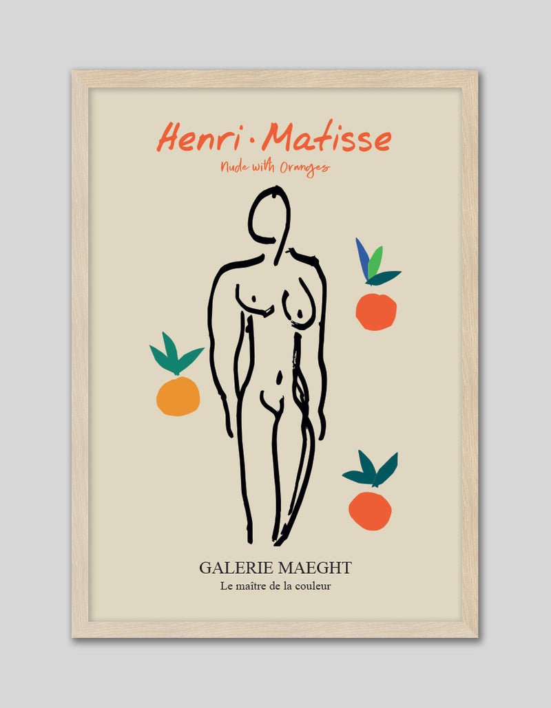 Nude with Oranges Exhibition Poster by Henri Matisse | Exhibition Posters NZ | The Good Poster Co.