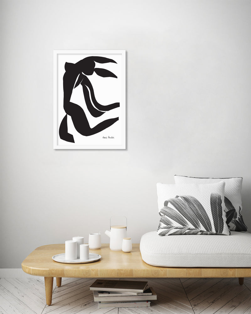 The Flowing Hair by Henri Matisse | Black and White Art NZ | The Good Poster Co.