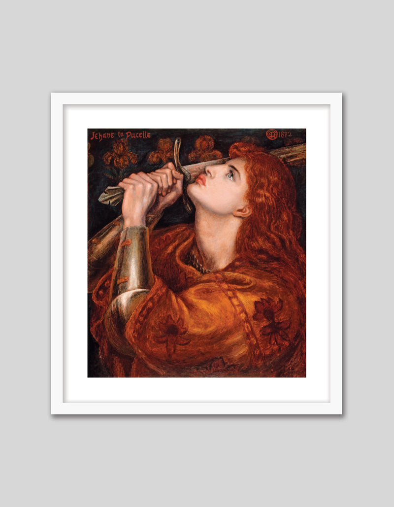 Joan of Arc Art Print by Dante Gabriel Rossetti | Dante Artwork NZ  | The Good Poster Co.
