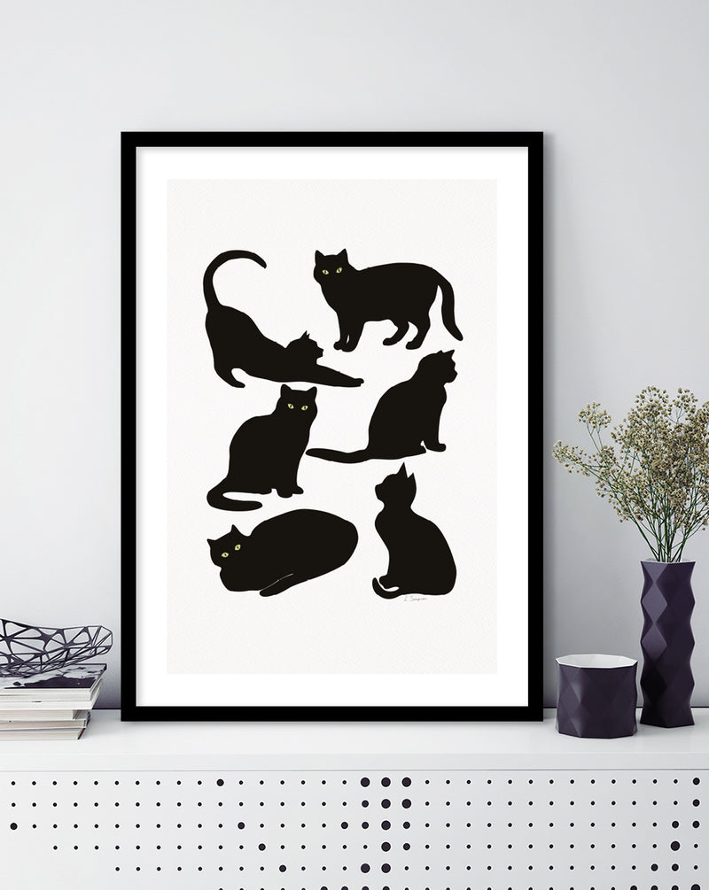 Cat Art Prints NZ | Artist Leanne Simpson | Childs Bedroom Art | The Good Poster Co.