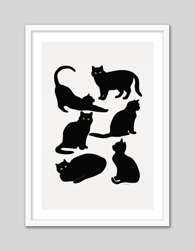 Cat Art Prints NZ | Artist Leanne Simpson | Childs Bedroom Art | The Good Poster Co.