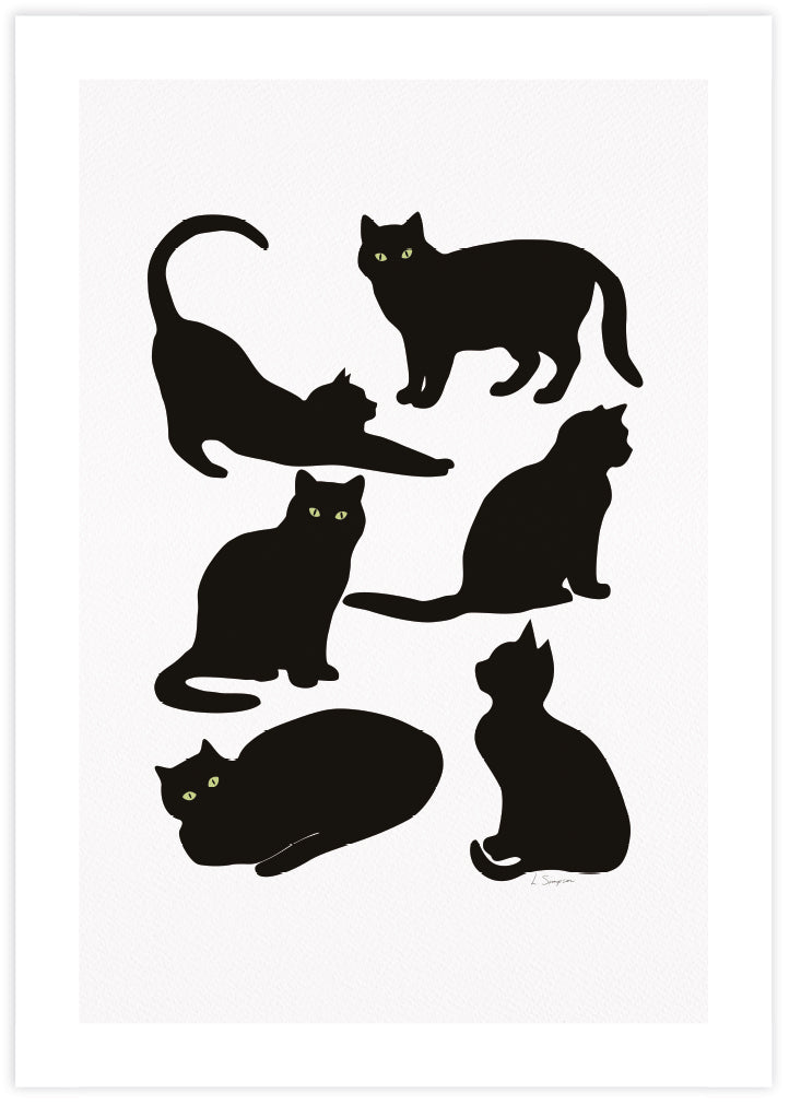 Cat Art Prints NZ | Artist Leanne Simpson | Childs Bedroom Art | The Good Poster Co.