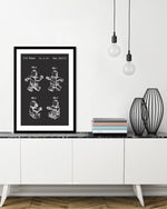 Lego Patent Art Print | Black and White 