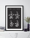 Lego Patent Art Print | Black and White 