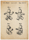 Vintage Lego Patent Art Print | Vintage Art