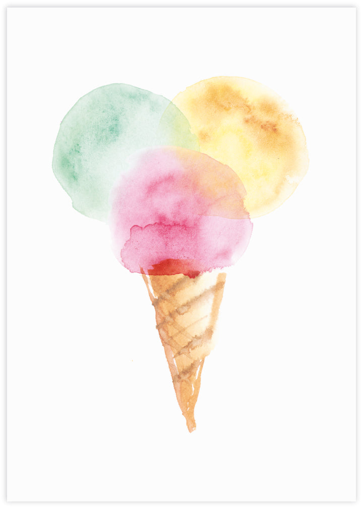 Ice Cream Art | Children's Bedroom Art NZ | The Good Poster Co.