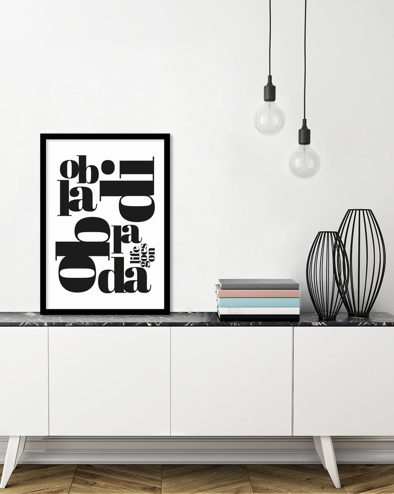 Typography Art Print | Black and White Art NZ | The Good Poster Co.