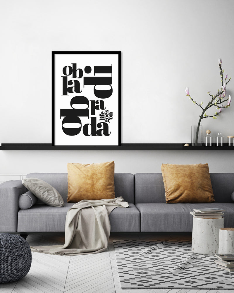 Typography Art Print | Black and White Art NZ | The Good Poster Co.