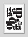 Typography Art Print | Black and White Art NZ | The Good Poster Co.