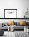 London Typography Art Print | Black and White Art