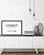 London Typography Art Print | Black and White Art
