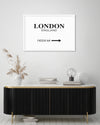 London Typography Art Print | Black and White Art