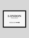 London Typography Art Print | Black and White Art