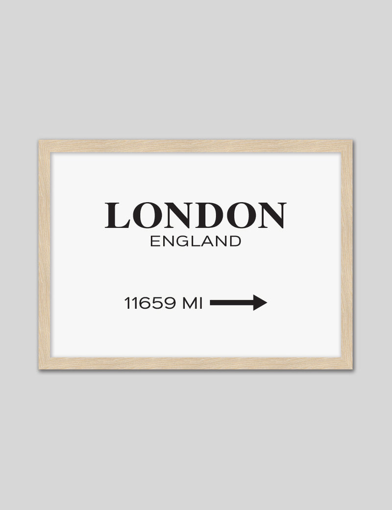 London Typography Art Print | Black and White Art