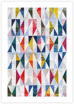 Contemporary Mosaic Triangles Art Print - Geometric Art - The Good Poster Company