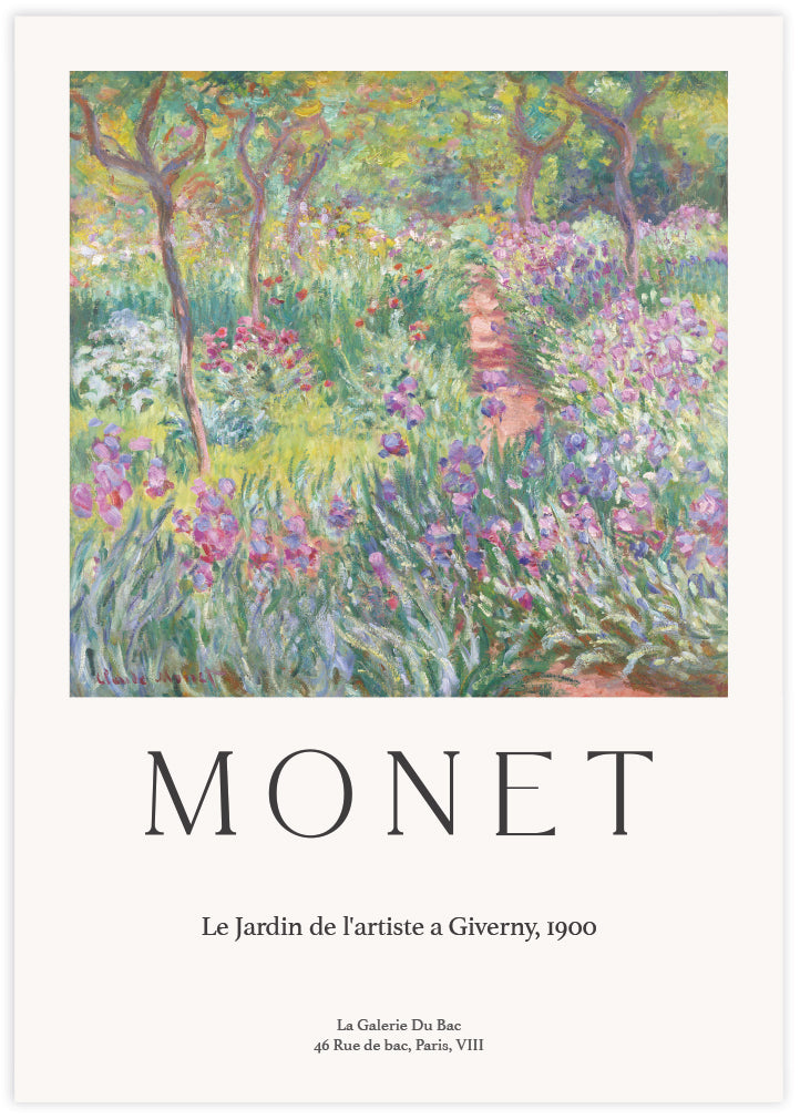 The Artist's Garden at Giverny Exhibition Poster by Claude Monet | Claude Monet Art NZ | The Good Poster Co.