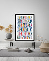Contemporary Mosaic Triangles Art Print - Geometric Art - The Good Poster Company