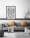 Contemporary Mosaic Triangles Art Print - Geometric Art - The Good Poster Company
