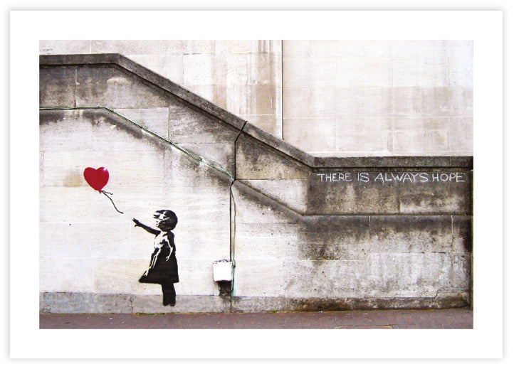 Girl with the Red Balloon Art Print by Banksy | Banksy Art | The Good Poster Co.