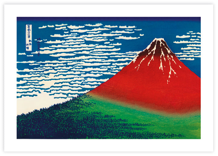 Red Fuji Art Print by Katsushika Hokusai