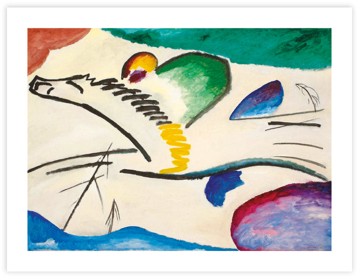 Lyrical Art Print by Wassily Kandinsky