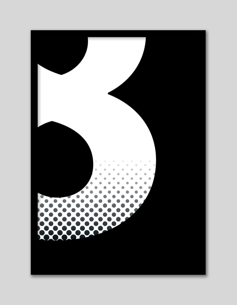 Number 8 Typography Art Print