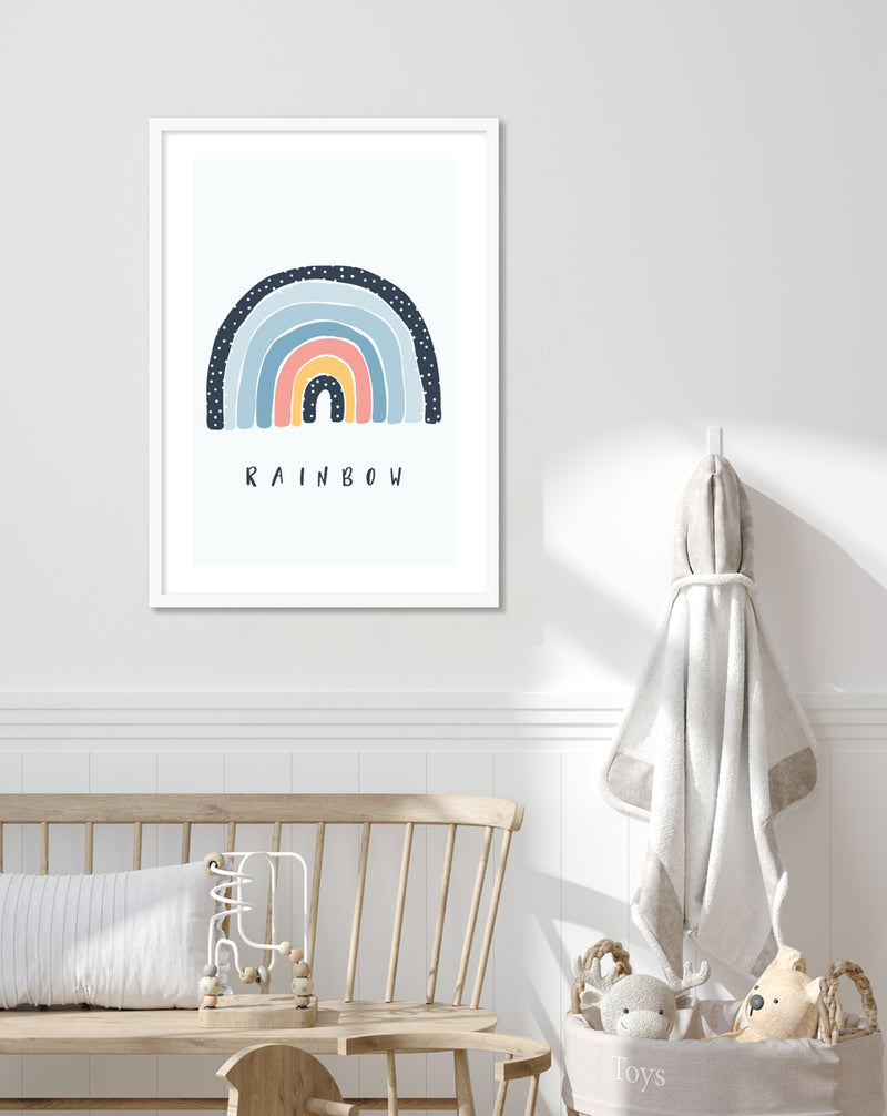 Over the Rainbow Nursery Bedroom Art Print | Childrens Art NZ | The Good Poster Co.