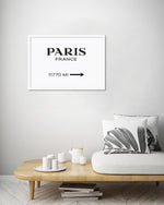 Paris Typography Art Print | Black and White Art