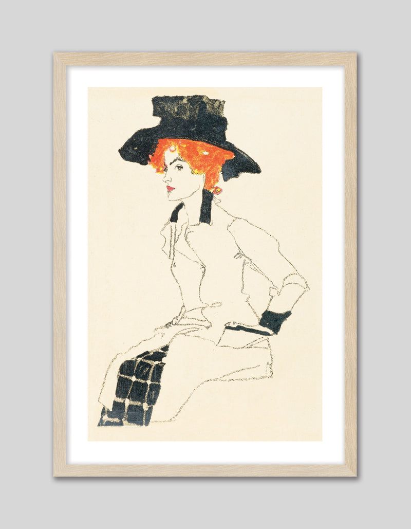 Portrait of a Woman Art Print by Egon Schiele