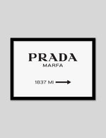 Prada Marfa Typography Art Print