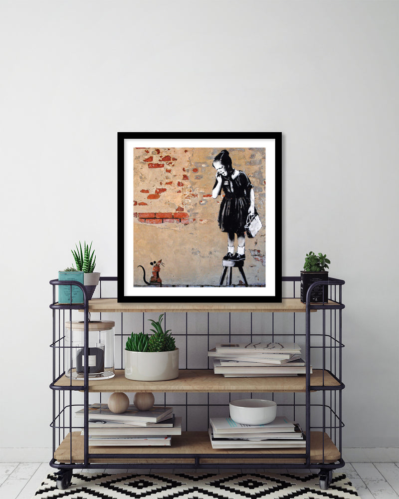 Rat Girl Art Print by Banksy