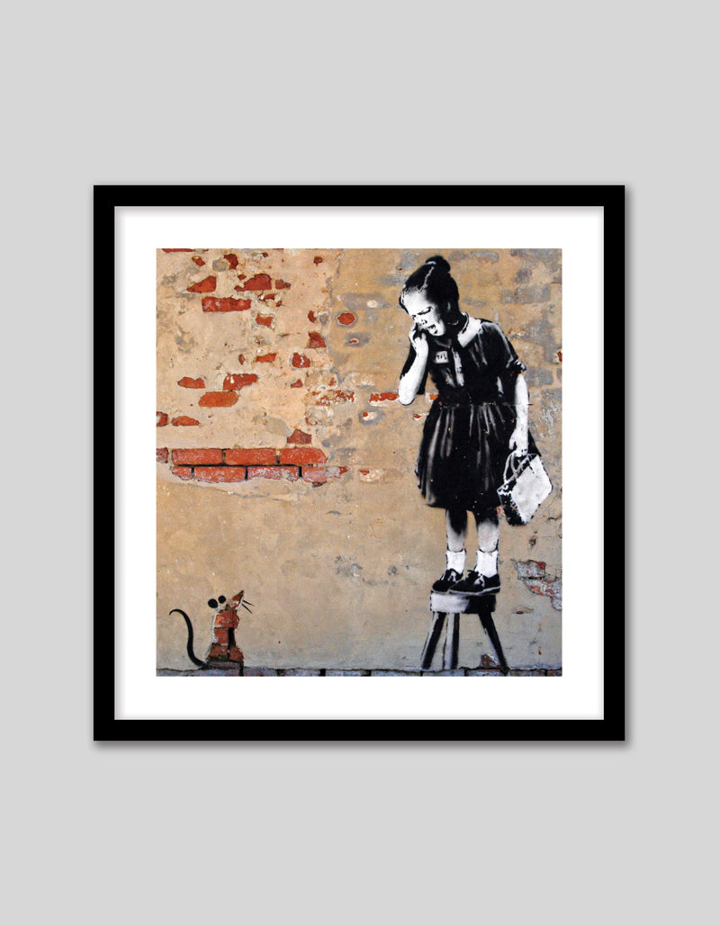Rat Girl Art Print by Banksy