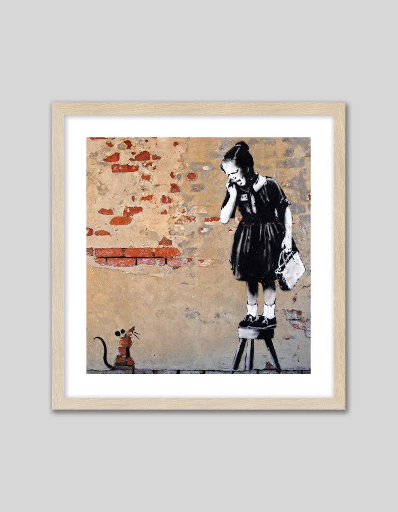 Rat Girl Art Print by Banksy