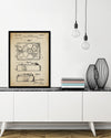 Vintage Record Player Patent Art Print