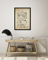 Vintage Record Player Patent Art Print