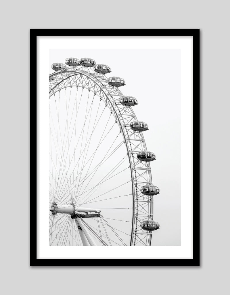 Ferris Wheel Photographic Art Print | Black and White Art NZ | The Good Poster Co.