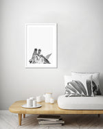 Scandinavian Giraffe Art Print | Black & White Art